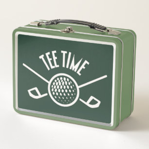 Golfers Tee Time Metal Lunch Box