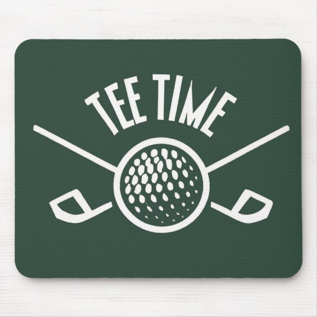Golfers Tee Time Mouse Mat (Front)