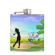 Golfer's Vinyl Wrapped Flask