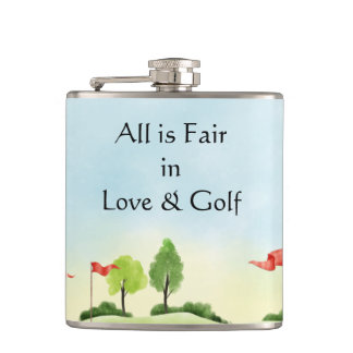Golfer's Vinyl Wrapped Flask