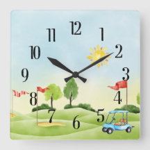 Golfer's Wall Clock