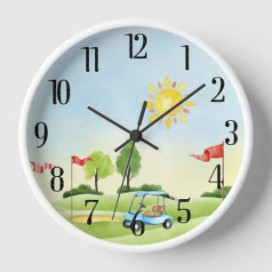 Golfer's Wall Clock