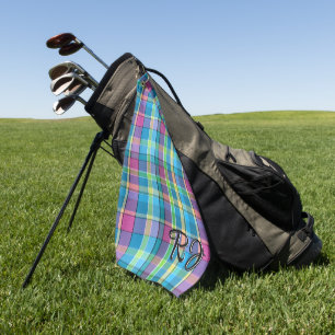 Golfing Accessory Handsome Plaid Personalised  Golf Towel