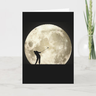 Golfing At Night Card