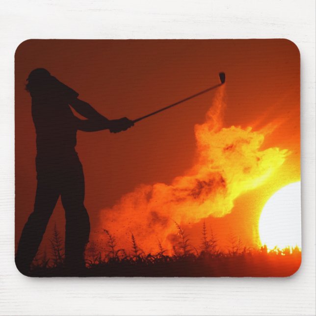 Golfing at Sunset Mouse Mat (Front)