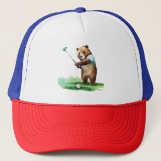 Golfing Bear: A Day on the Green Trucker Hat