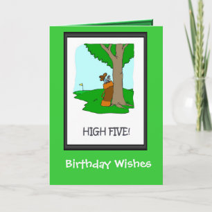 Golfing Birthday cards, Bag of clubs Card