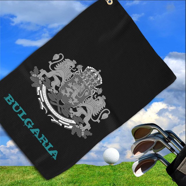 Golfing Bulgaria & Bulgarian coat of arms / flag Golf Towel (Creator Uploaded)