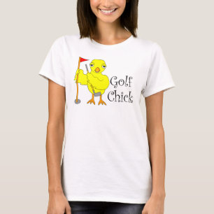 Golfing Chick Text T-Shirt