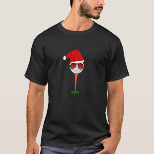 Golfing Christmas Apparel Holiday Sunglasses Golf  T-Shirt