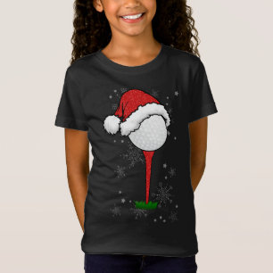 Golfing Christmas Holiday Golf Ball Hat Santa Merr T-Shirt
