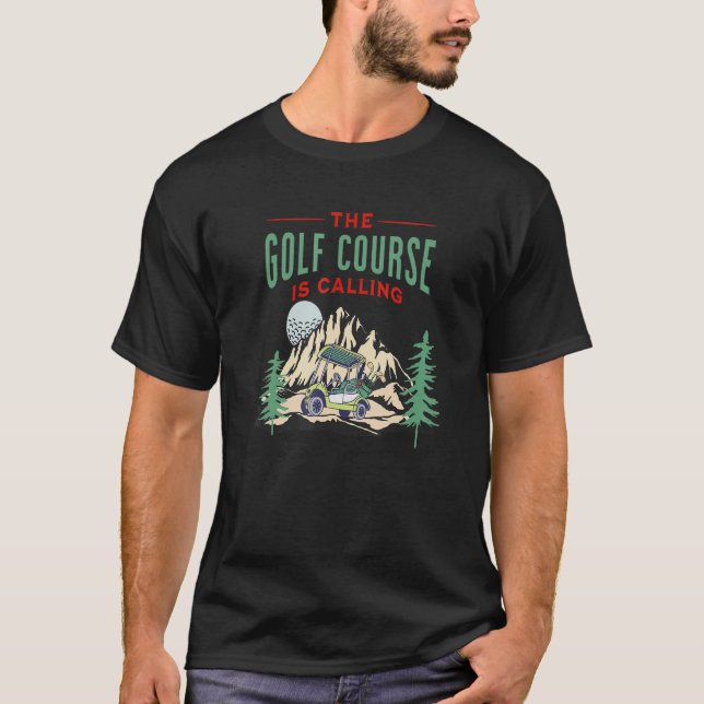   Golfing Christmas Holiday Golf Ball is Calling T-Shirt (Front)