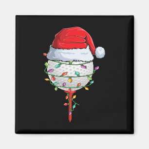 Golfing Christmas Pajama Fun Holiday Golf Ball San Magnet