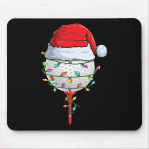 Golfing Christmas Pajama Fun Holiday Golf Ball San Mouse Mat