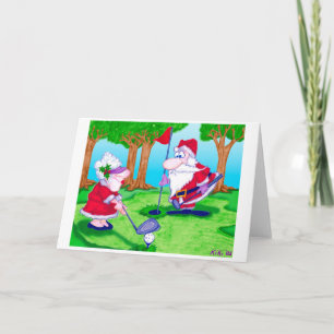 Golfing Claus' Holiday Card