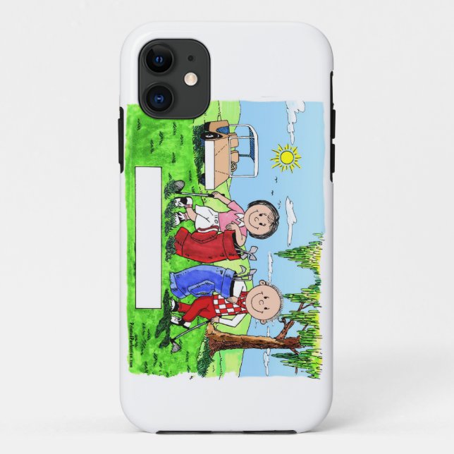 Golfing Couple - Personalised Cartoon Case-Mate iPhone Case (Back)