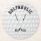 Golfing crossed clubs custom text golf ball