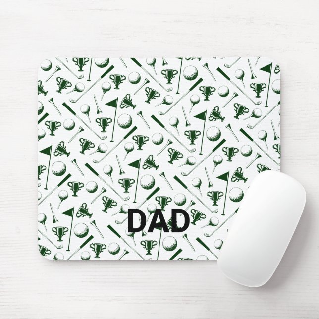 Golfing DAD Fathers day Golf Birthday Him Fun Mouse Mat (With Mouse)