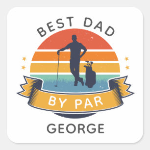 Golfing Dad Fathers Day Outdoor Sports Gag Square Sticker