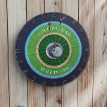 Golfing Dad Hole In One Golfers Dartboard<br><div class="desc">If the weather is too bad for golf,  have a game of darts!  Perfect gift for the golfer in your life and for dads that like to throw darts.</div>