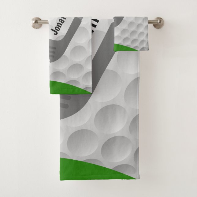 Golfing Design Bath Towel Set (Insitu)