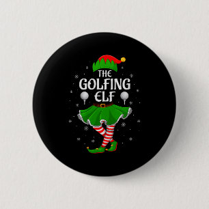 Golfing Elf Christmas Family Girls Women Elf Squad 6 Cm Round Badge