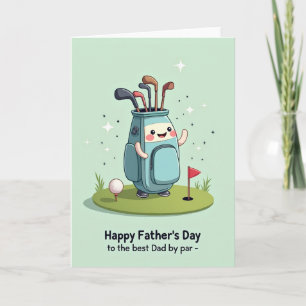 Golfing Fathers Day Character Card