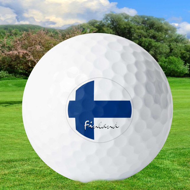 Golfing Finland & Finnish Flag / Golf Ball (Creator Uploaded)