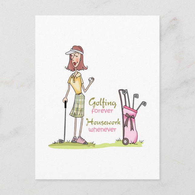 Golfing Forever Postcard (Front)