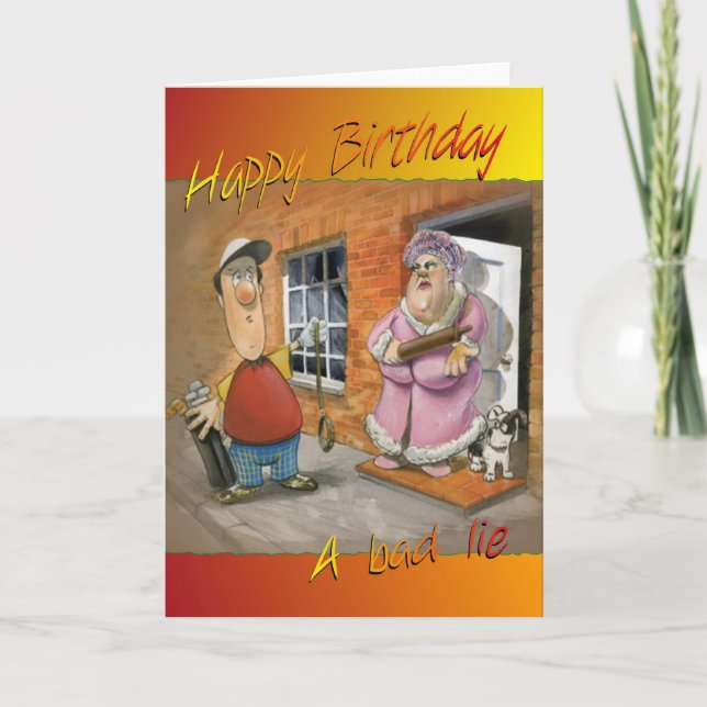 Golfing funny birthday card (Front)