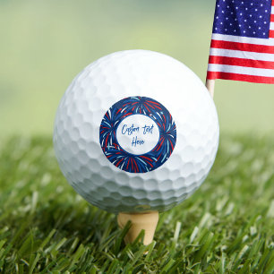 Golfing Gift, Festive Fireworks, 4th of July Golf Balls