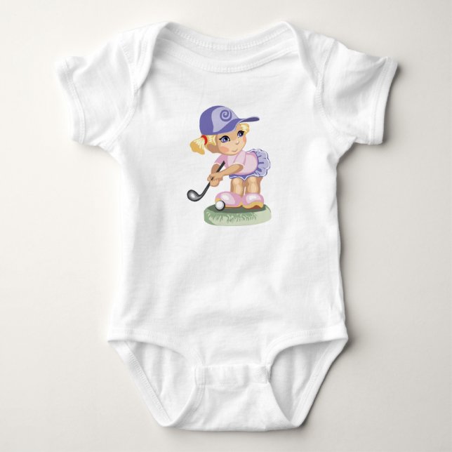 Golfing Girl Infant Creeper (Front)