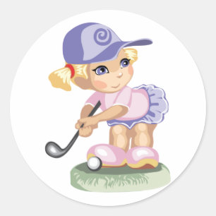 Golfing Girl Sticker