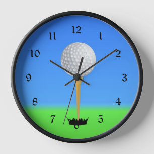 Golfing - Golf Ball on a Tee Clock
