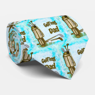 Golfing Golf Dad  tie