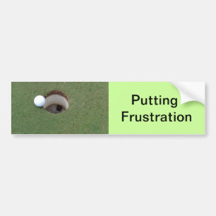 Golfing Golf putting bumper sticker. Bumper Sticker