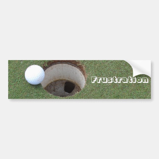 Golfing Golf putting bumper sticker. Sticker (Front)
