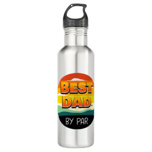 Golfing Golfer Dad Best Dad By Par 710 Ml Water Bottle