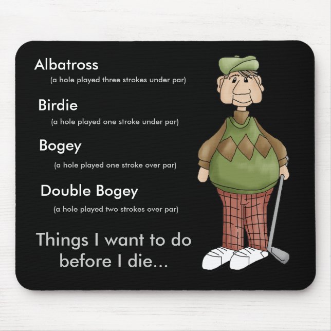 Golfing Granddad Design Mouse Mat (Front)
