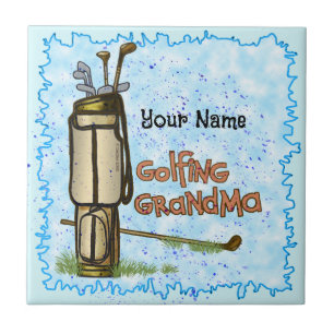 Golfing Grandma Tile