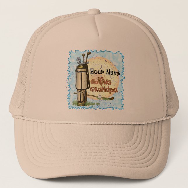 Golfing Grandpa  golf hat (Front)