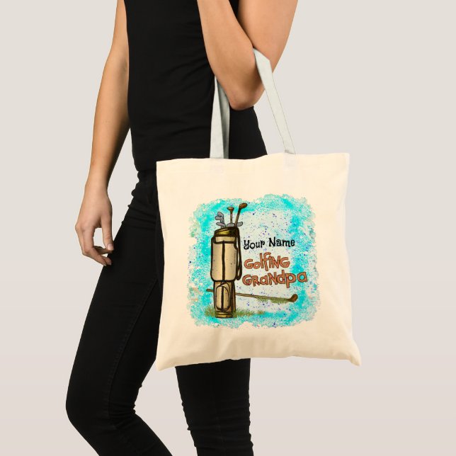 Golfing Grandpa tote bag (Front (Product))
