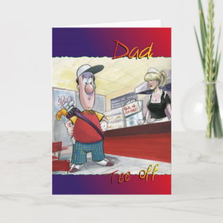 Golfing Greeting card for Dad