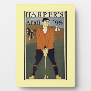 "Golfing Harper's 1898" Plaque