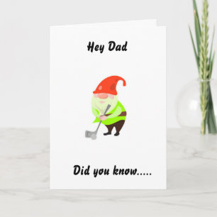 GOLFING HUMOR FOR "DAD" ON YOUR BIRTHDAY CARD