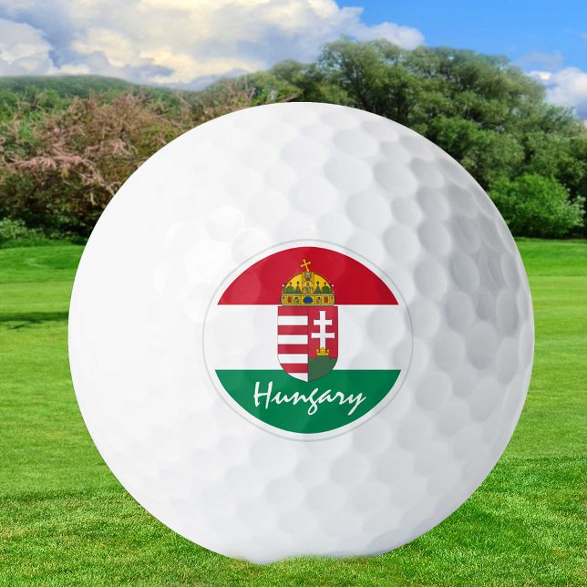 Golfing Hungary & Hungarian Flag / Golf Ball (Creator Uploaded)