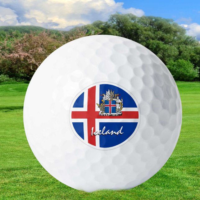 Golfing Iceland & Icelandic Flag / Golf Ball (Creator Uploaded)