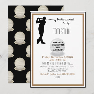 Golfing in My Future Retirement Party Invitation