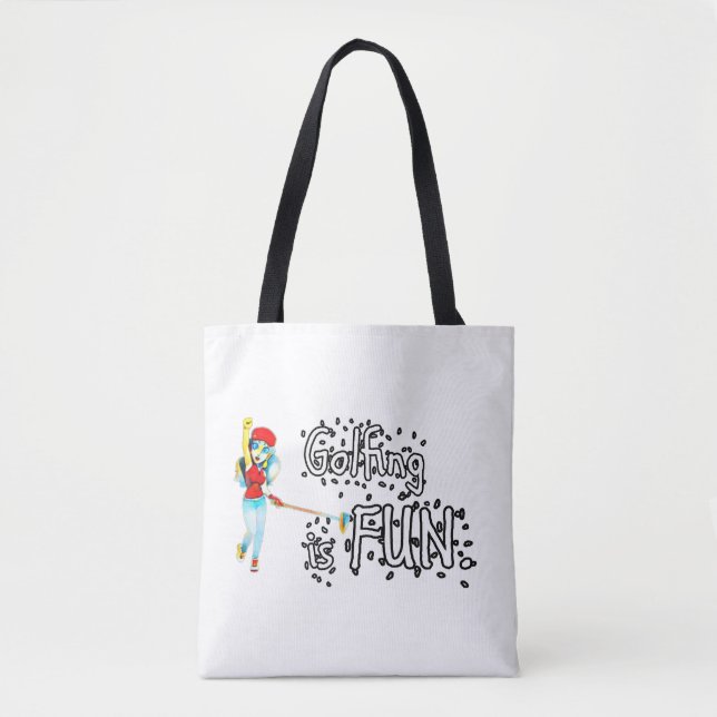 Golfing Is Fun Tote Bag (Front)