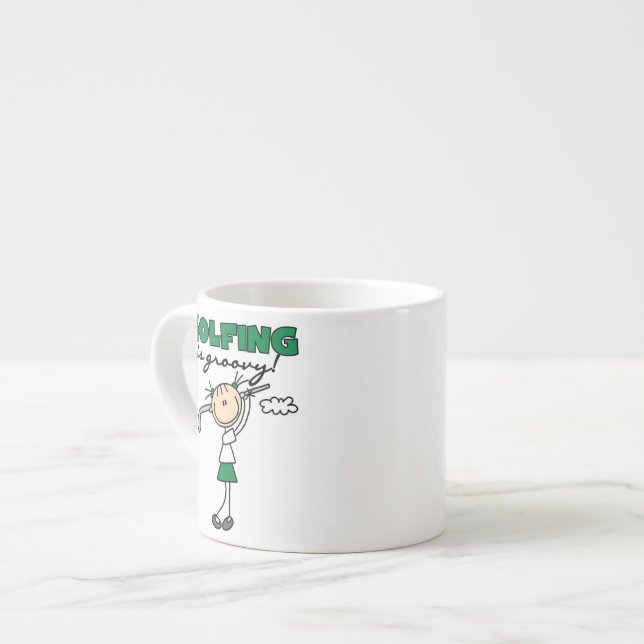 Golfing is Groovy Espresso Cup (Front Left)